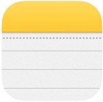 logo de l'application Notes sur IOS